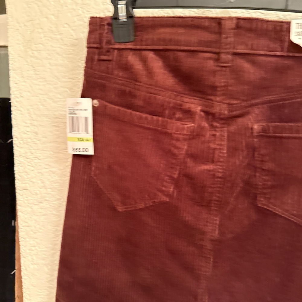 Y2K, Modern Vintage and Retro Kensie Women's Mini Corduroy Skirt - Deep Red - Picture 13 of 16